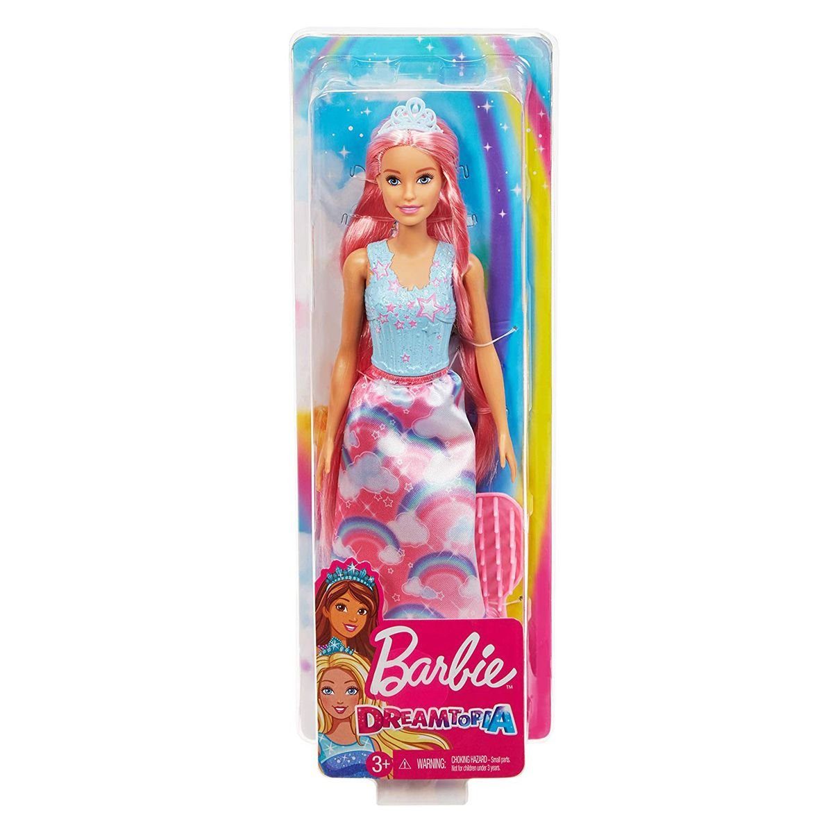 Mattel® Anziehpuppe Mattel FXR94 - Barbie - Dreamtopia - Puppe mit Bürste, Zauberhaar Königreich, Prinzessin