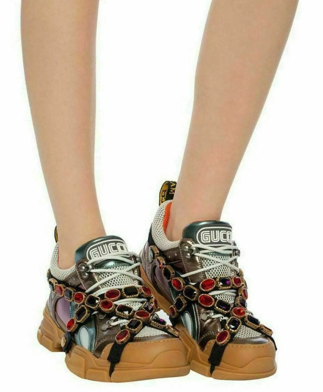 GUCCI Flashtrek Removable Crystal Trainers 36,5 Sneaker