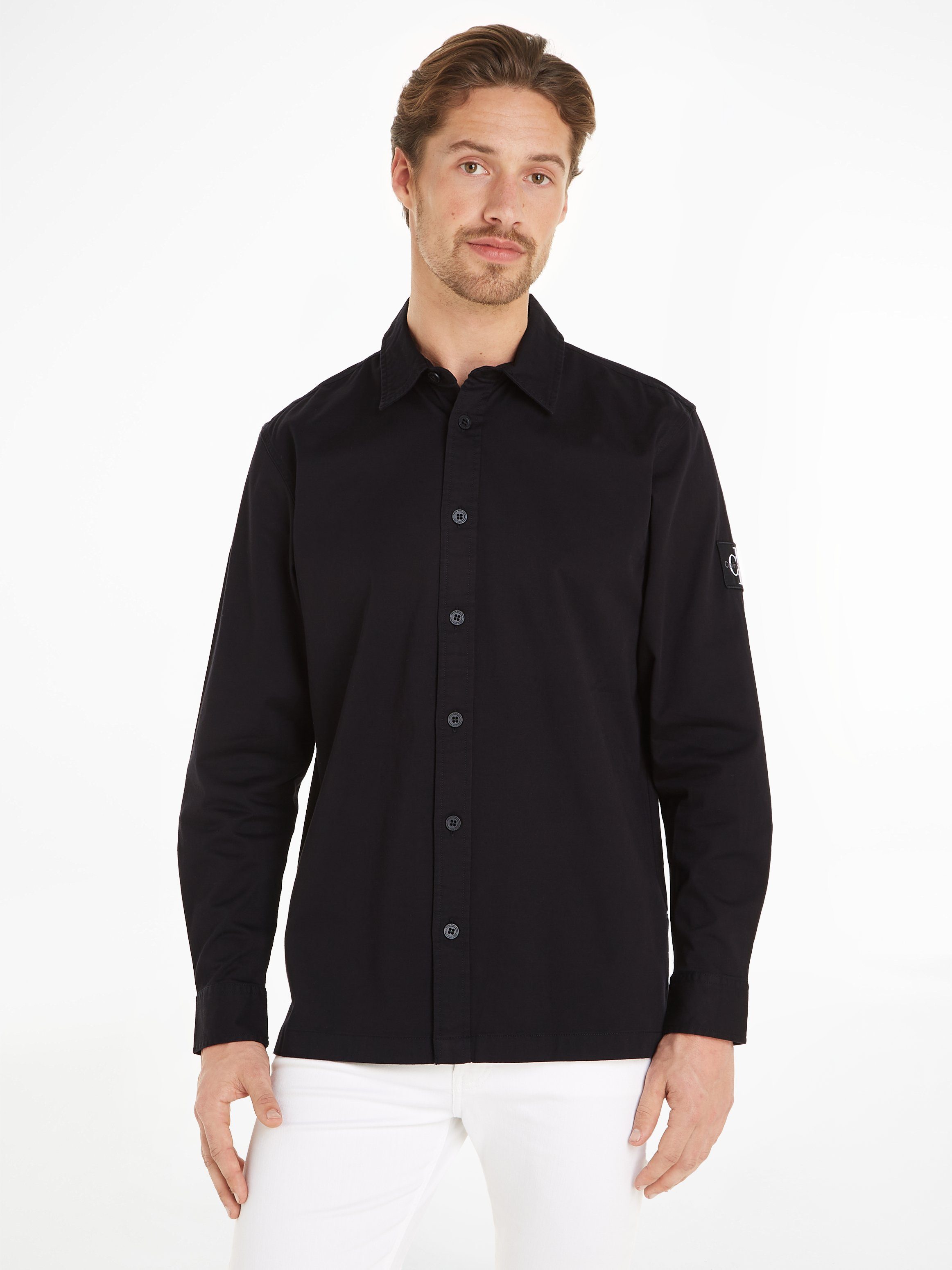 Calvin Klein Jeans Langarmhemd MONOLOGO BADGE SHIRT