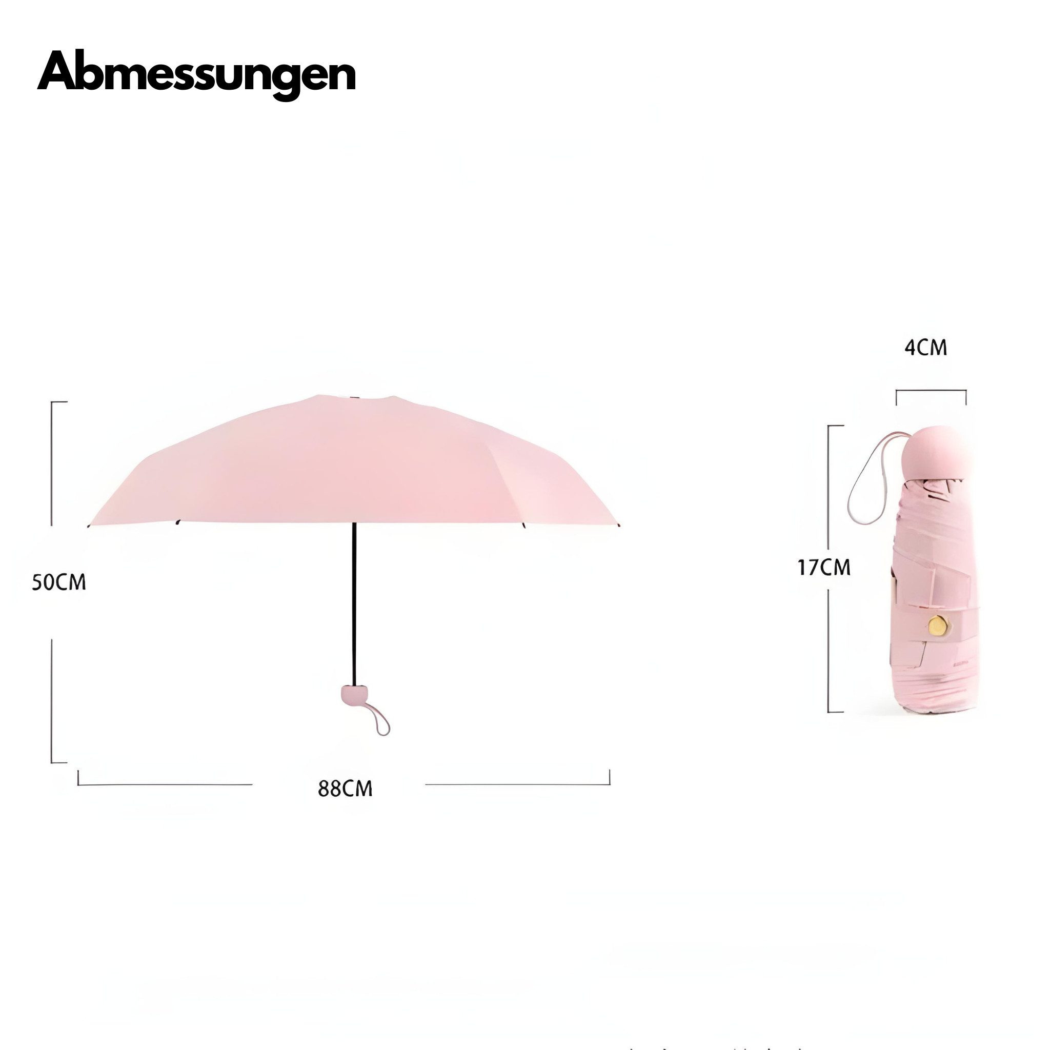 Norvéa Home Taschenregenschirm Mini Regenschirm, kompakter Regenschirm mit Aufbewahrungsbox, kompakter Regenschirm mit Aufbewahrungstasche, ultra leicht – Bild 4 von 4