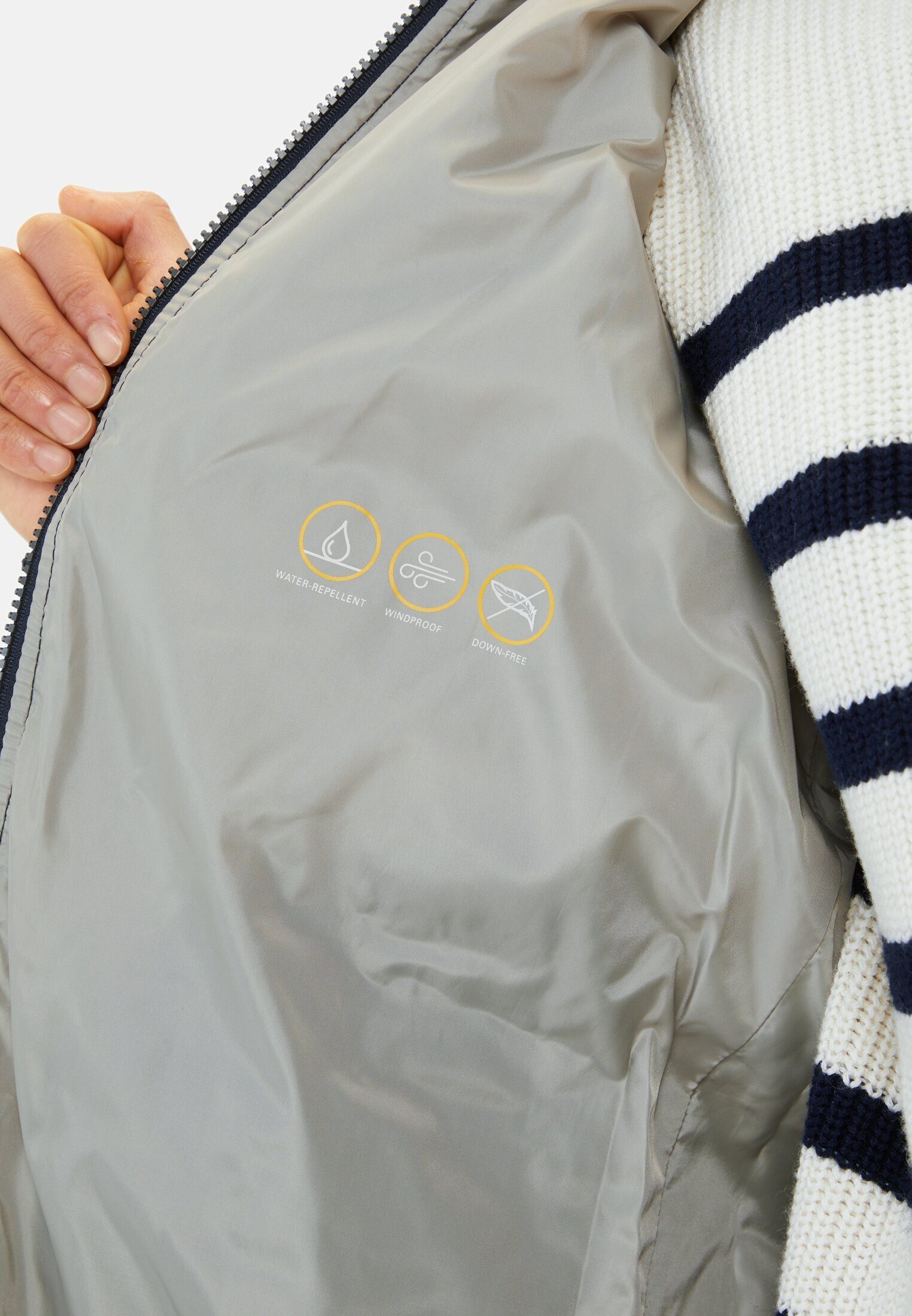 camel active Langjacke aus recyceltem Polyester Langarm Kapuze