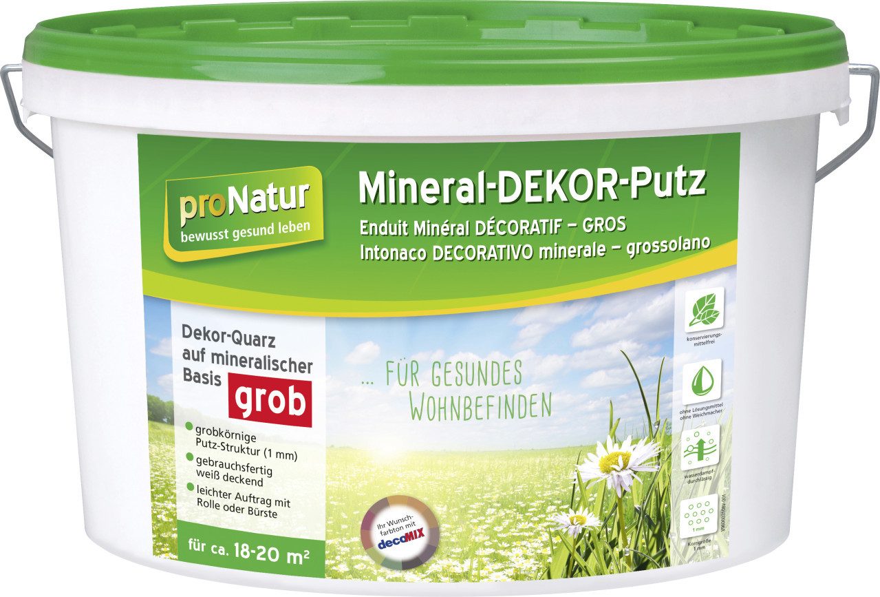 Pronatur Gips-Kalk-Putz Pronatur Mineral Dekor-Putz 15 kg 1 mm grob weiß