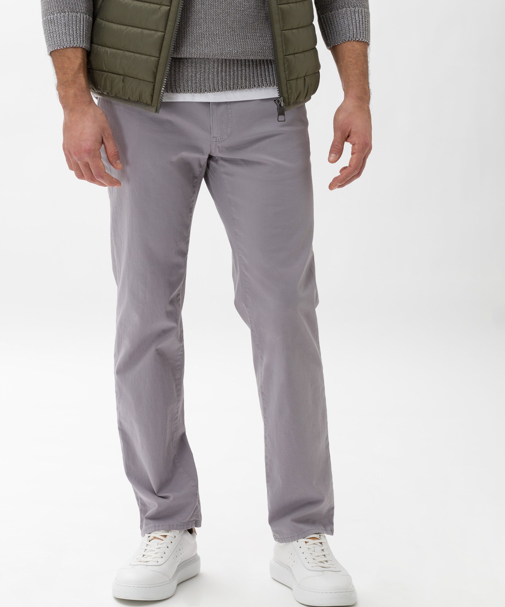 Baumwollstretch Marathon 5-Pocket-Hose Brax hellgrau Cadiz