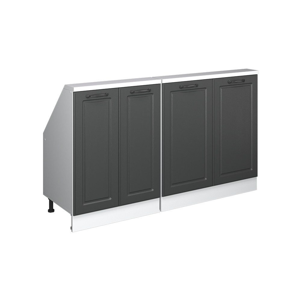 Vicco Unterschrank R-Line, Anthrazit Landhaus/Weiß, 140 günstig online kaufen