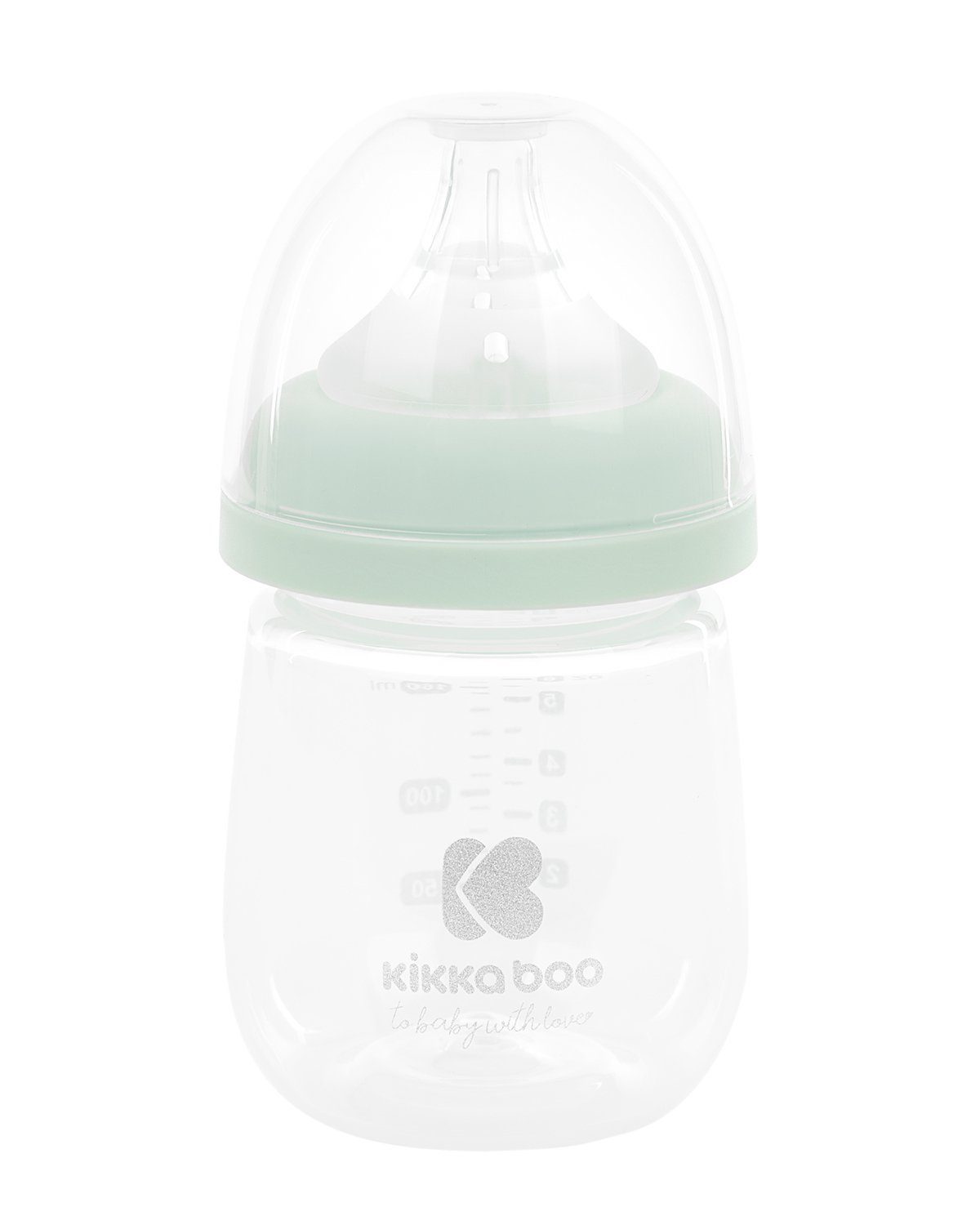 Kikkaboo Handmilchpumpe Milchpumpe manuell 0+ Elsie Flasche, 180 Gruppe 180ml, Silikonsauger ml