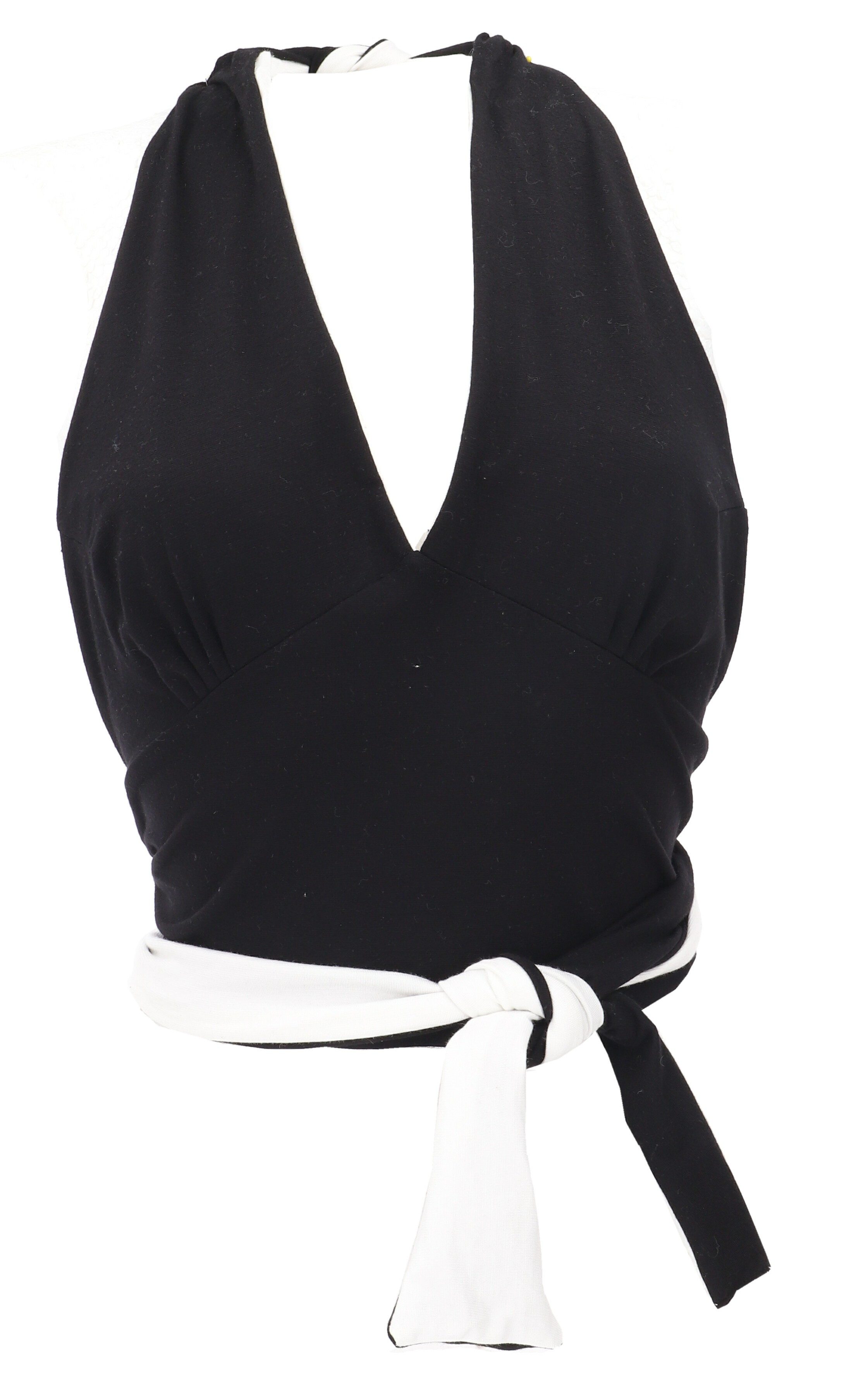 Guru-Shop T-Shirt Goa Top, Psytrance, Bandeau Top, bauchfreies.. Festival, Ethno Style, alternative Bekleidung