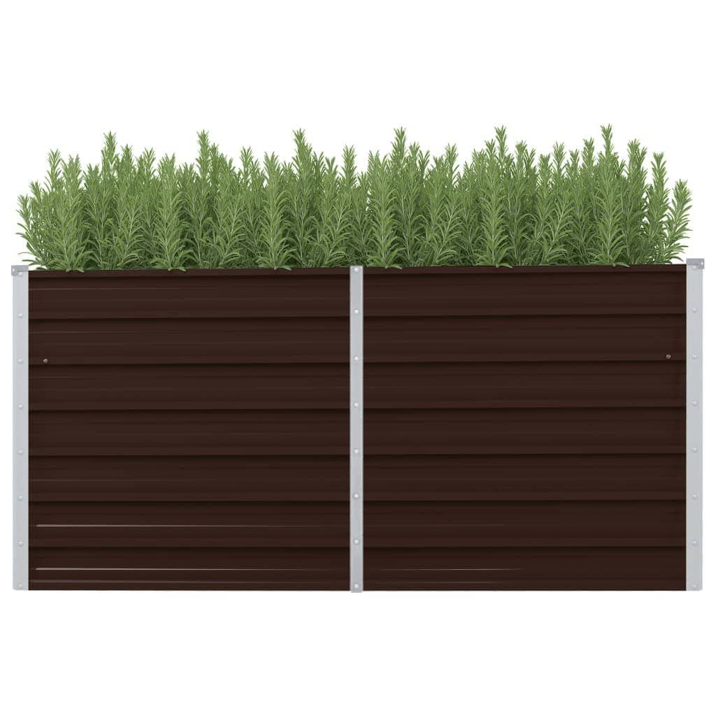 Hochbeet Garten-Braun 160 x 40 x 77 cm Verzinkter Stahl