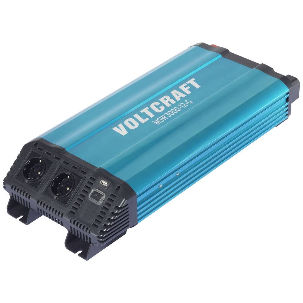 VOLTCRAFT Wechselrichter Wechselrichter, modifizierte Sinuswelle, 3000 W /12 V, USB VC-14490400, modifizierte Sinuswelle