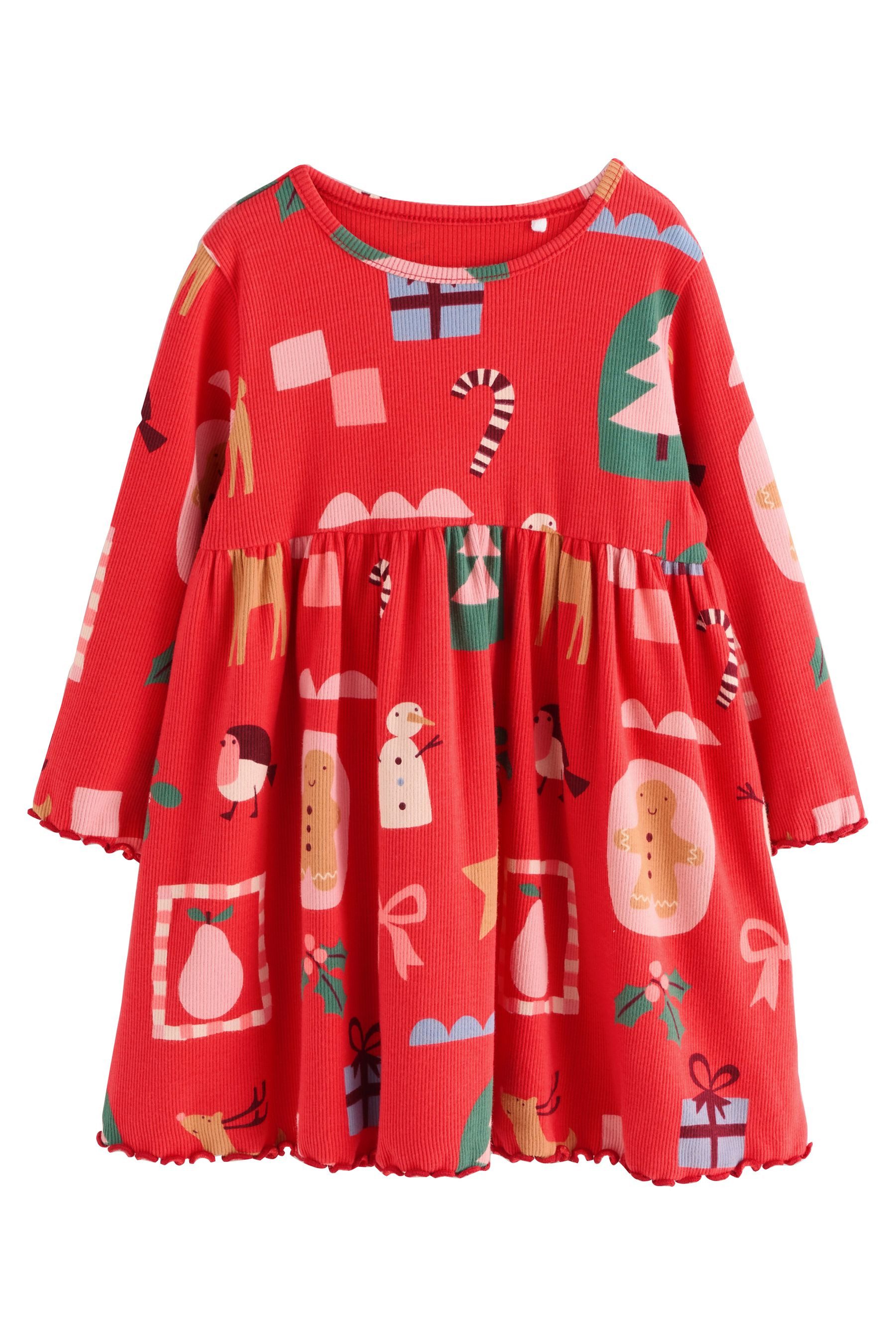 Next Blusenkleid Langärmeliges Weihnachtskleid (1-tlg) günstig online kaufen