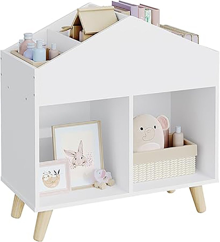 EUGAD Kinderregal, 1-tlg., Spielzeugregal mit 6 Fächern, aus MDF Massivholz günstig online kaufen