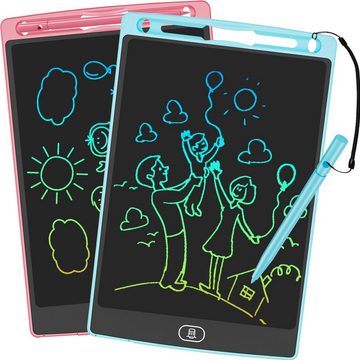 JOEAIS Zaubertafel 2 Stück LCD Schreibtafel Kinder Maltafel Zeichenbrett Schreibtablett, Drawing Tablet Digital Notepad 8.5 Zoll für Jungen Mädchen(Rosa+Blau)