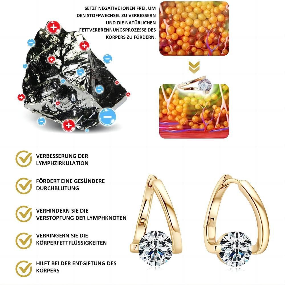 MOPUEA Ohrhänger-Set Paar Ohrhänger Ohrringe hängend mit Zirkonia Kristallen Gold (Set, 2-tlg., Unvergessliche Erinnerungen), Zeitlose Schönheit in Hochzeitsfotos/Ohrringe*2
