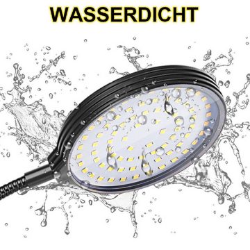 DTC GmbH Pflanzenlampe Dimmbar Pflanzenlicht Vollspektrum Mit Timer, 1 Clip mit 1 Lampenkopf, 1 Clip mit 4 Lampenkopf, 1/2/3/4 Lampenköpfe, LED Dimmbar, IP65 Wasserdicht, Vollspektrum, USB, Timer