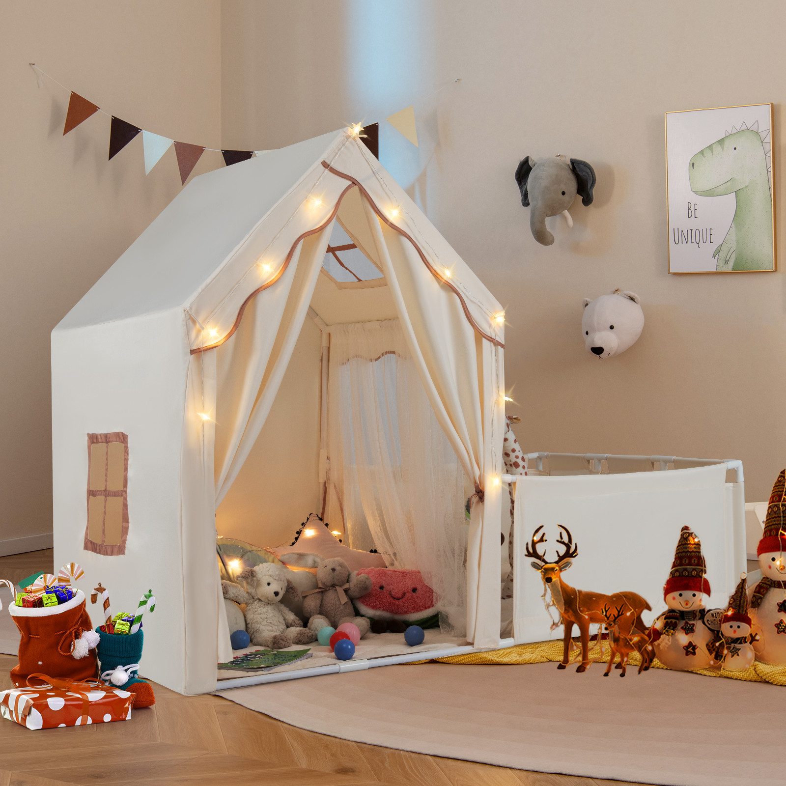 COSTWAY Spielzelt Spielhaus Kinder Indoor mit günstig online kaufen