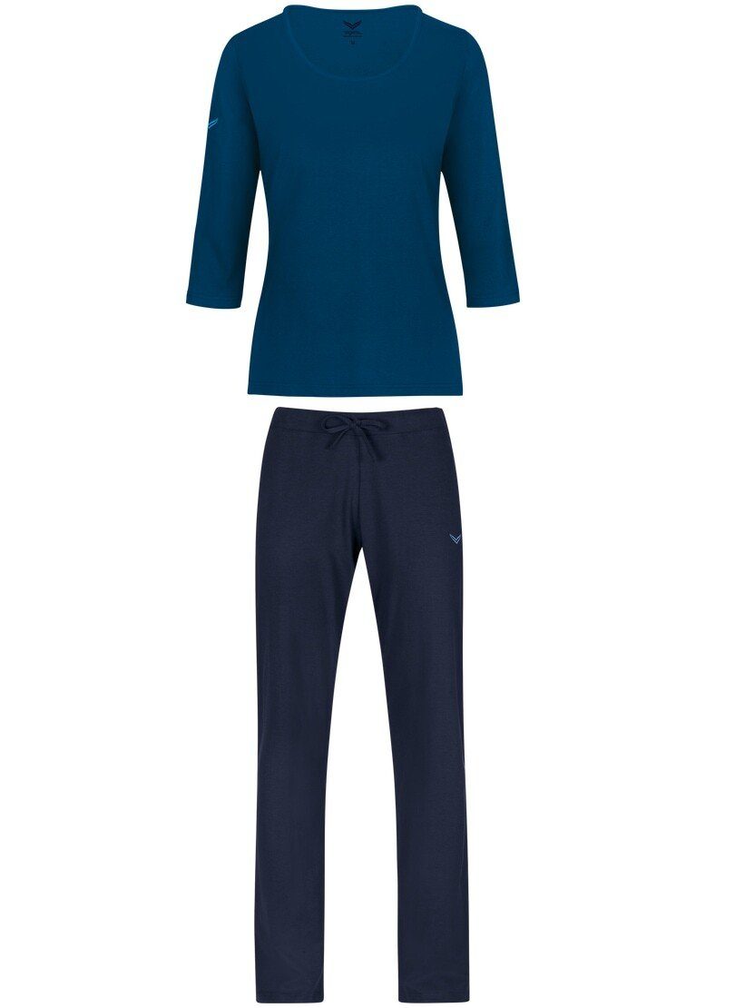 TRIGEMA umweltfreundlicher Schlafanzug in saphir-C2C Schlafanzug Trigema Bio-Qualität