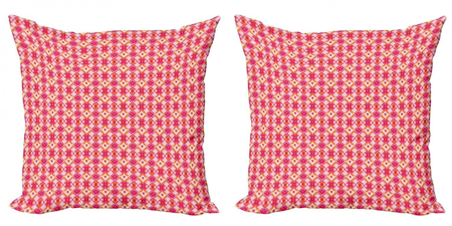 Digitaldruck, Kissenbezüge Ikat Accent Modern Geometrische Stück), (2 Doppelseitiger Design inspiriertes Ikat Abakuhaus