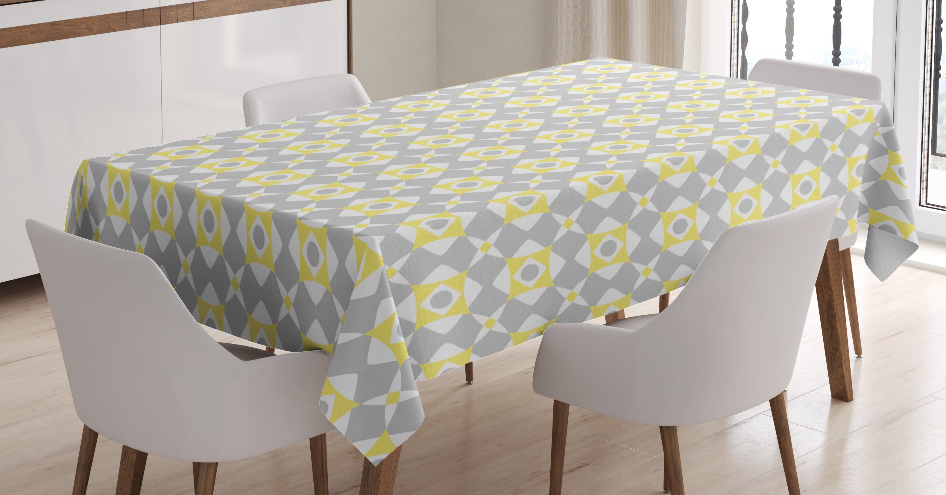 Für Fliesenmuster geeignet Tischdecke Abakuhaus Farbfest den Waschbar Klare Squares Farben, Bereich Außen Geometrisch