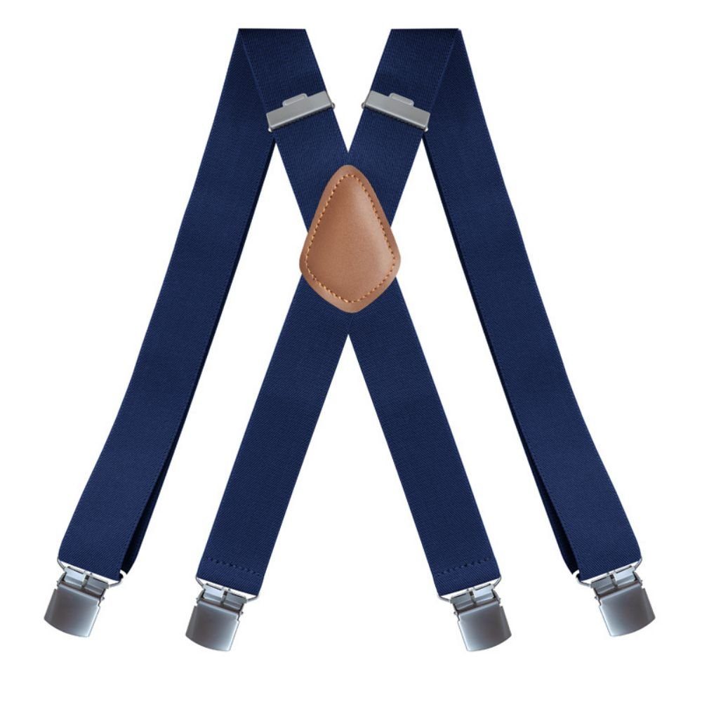 SCOSPORT Metall X-Form Riemen starken Elastische Träger, Herren Hosenträger Hosenträger - breite Farben) 4 1-St., (mit Verschiedenen Clips, Blau Hosenträger