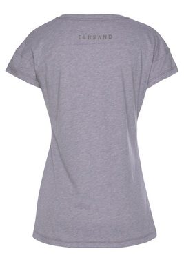 Elbsand T-Shirt Ranva mit Logodruck, Kurzarmshirt aus Baumwoll-Mix, sportlich