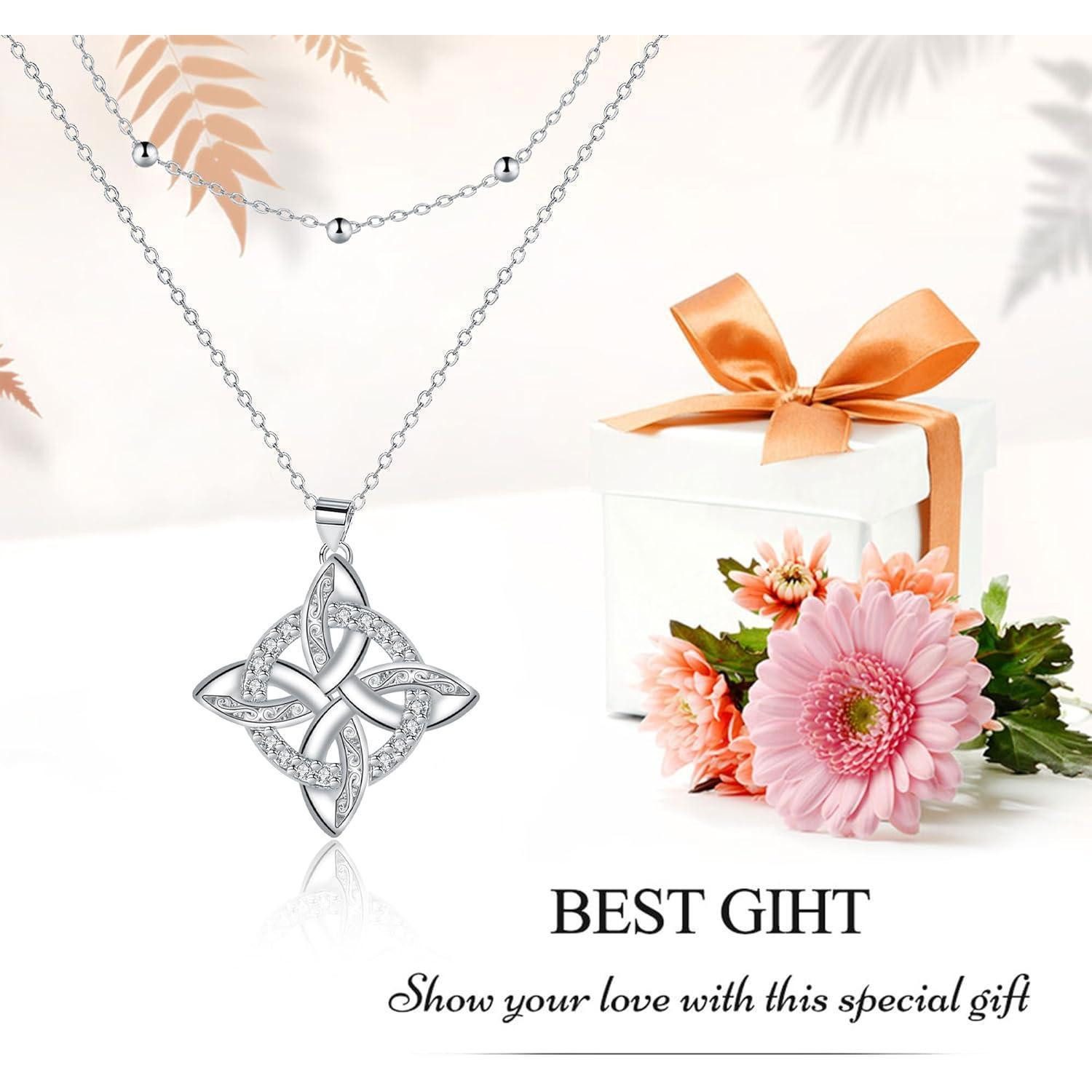 LuxusKollektion Silberkette Halskette Silber 925 Damen Geschenk Weihnachten Muttertag Keltisches – Bild 5 von 5