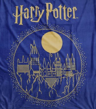 Jugendbettwäsche Harry Potter Bettwäsche-Set aus Vlies 135x200 cm, blau, gelb, Sarcia.eu