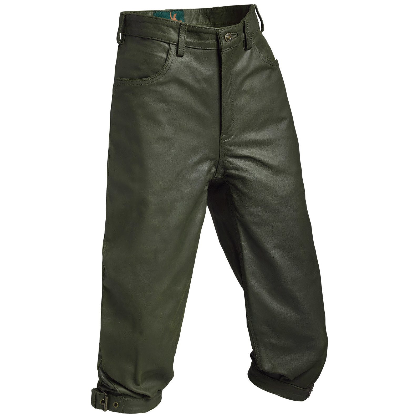 La Chasse® Lederhose Jagd- Lederhose aus Büffelleder (Kniebundhose) Herren strapazierfähig