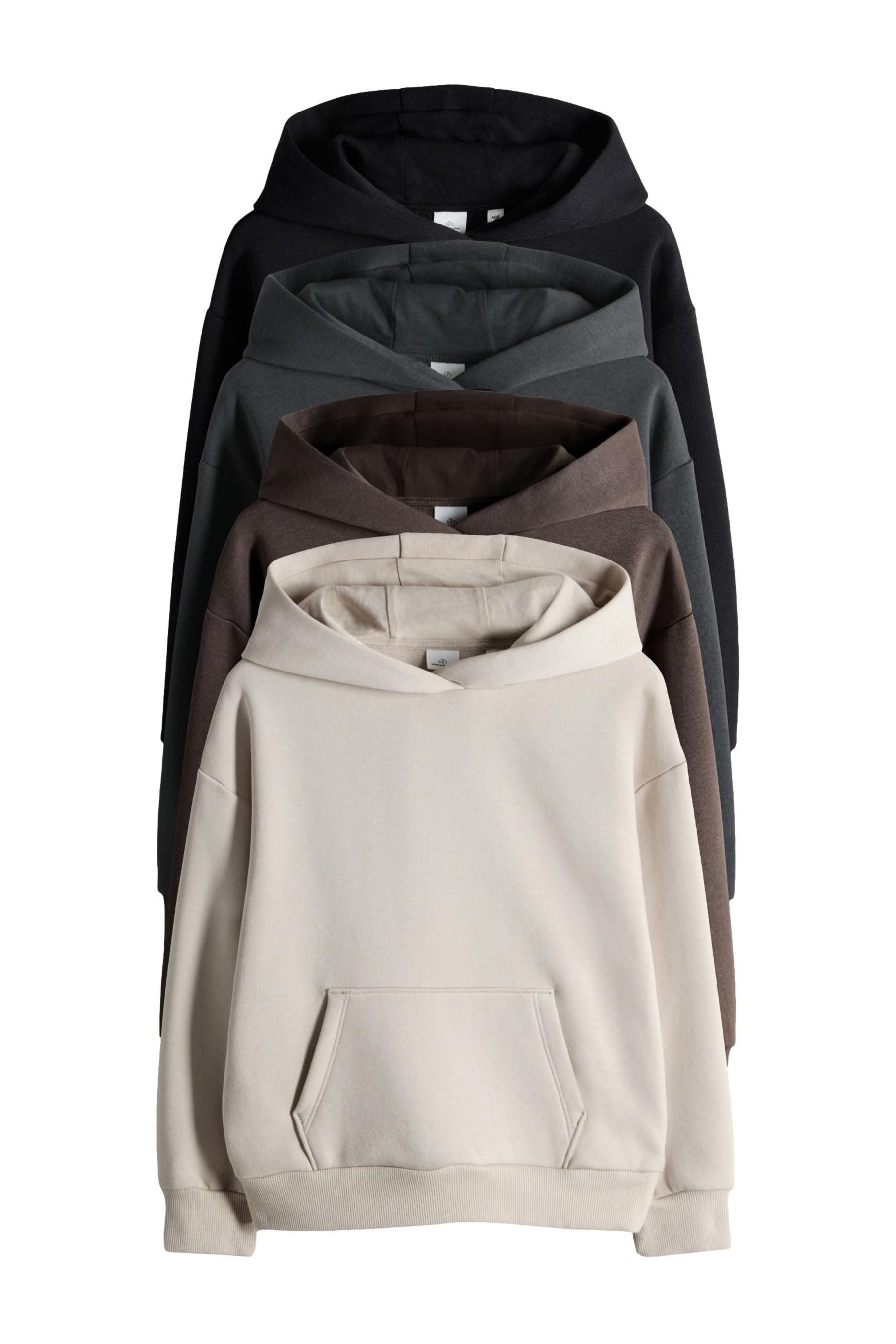 The Set Kapuzenpullover The Set Relaxed Fit Hoodies, 4er-Pack (4-tlg)