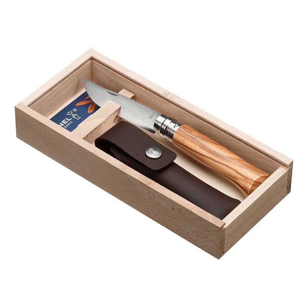 Opinel Taschenmesser No 08 Olive Taschenmesser in Holzbox
