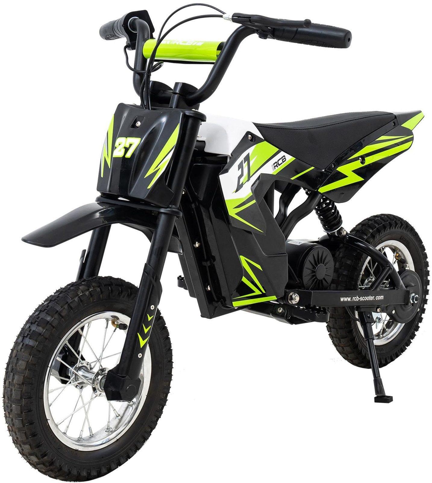RCB Elektro-Kindermotorrad R9X,3 Geschwindigkeitsmodus,Max 25km/h,Reichweite 15 km, 12"Luftreifen