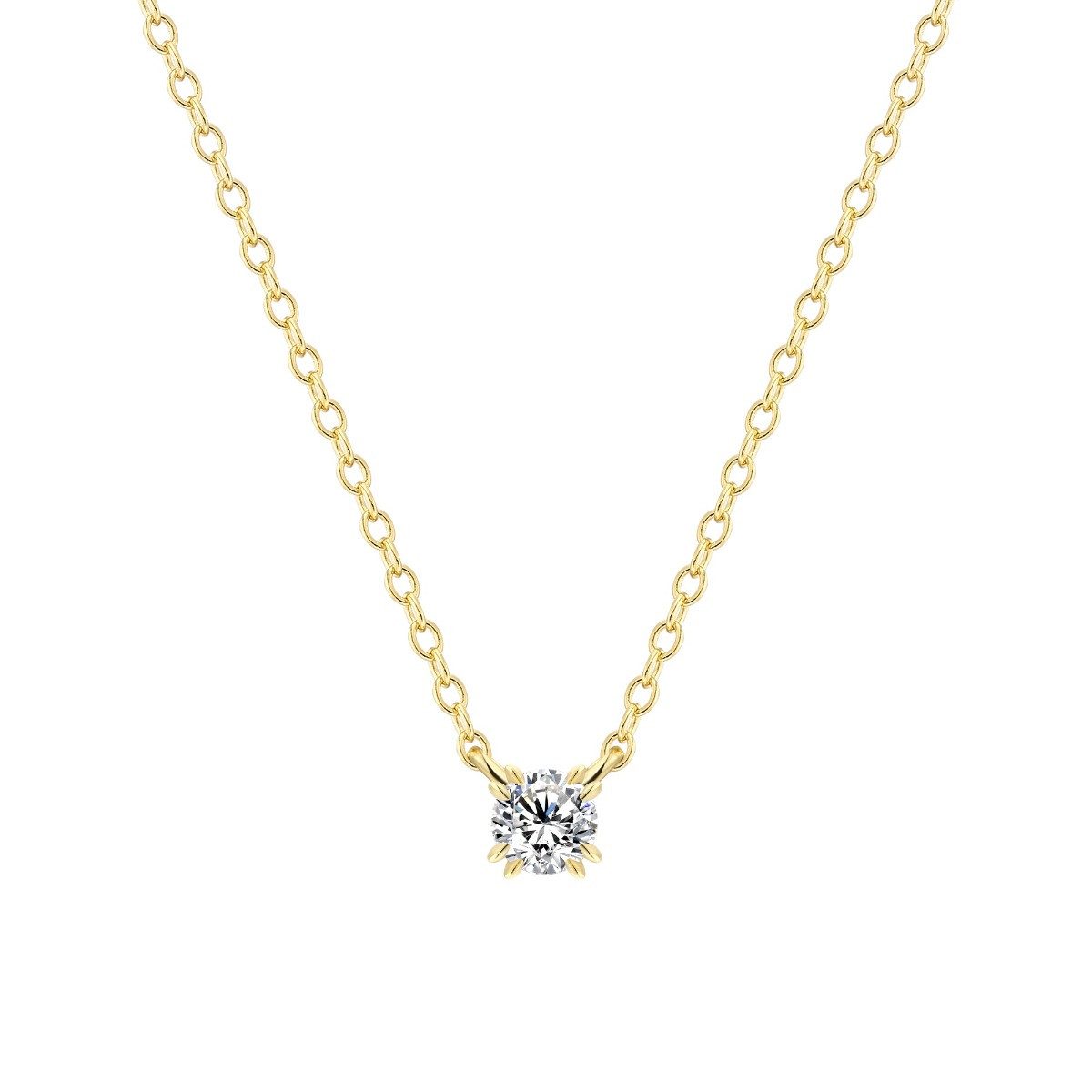 Kette mit Anhänger Halskette-Anhänger Pure Essentials Zirkonia Vergoldet XS10601G