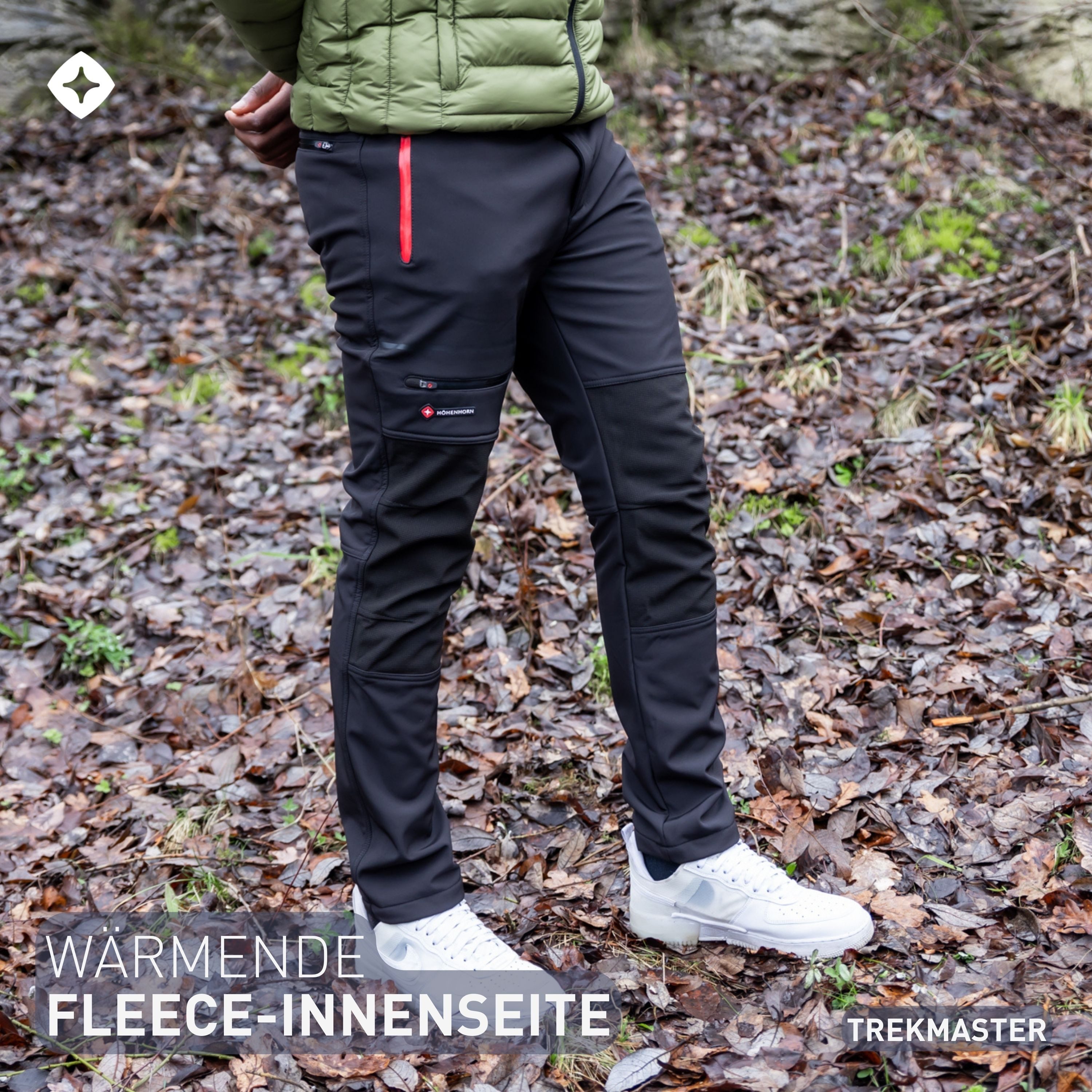 Höhenhorn Funktionshose Trekmaster Herren Softshellhose für Herren Gefüttert Snowboardhose weiches Microfleece-Innenfutter