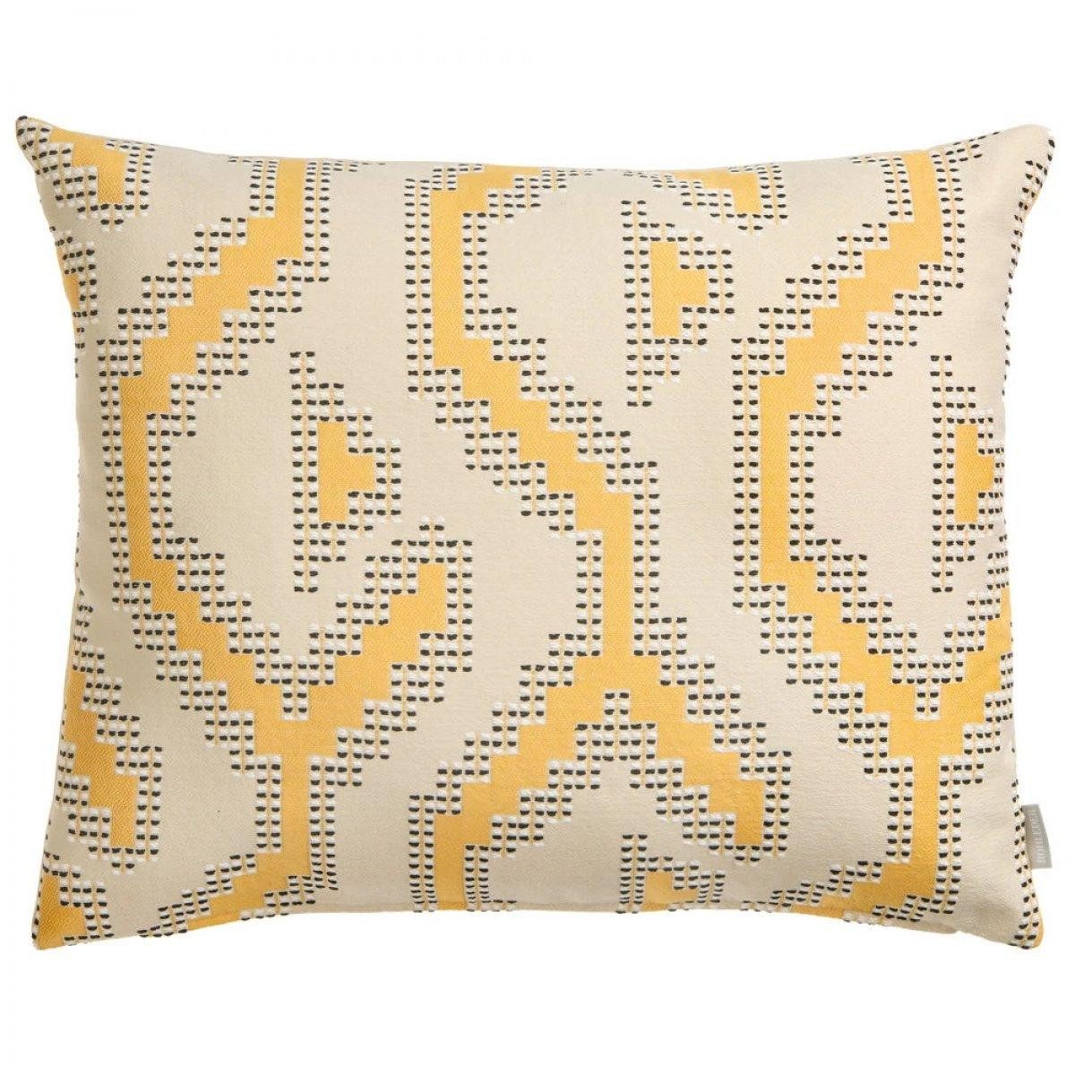 ROHLEDER Kissenhülle Kissen Journey Mäander Yellow (60x50cm)
