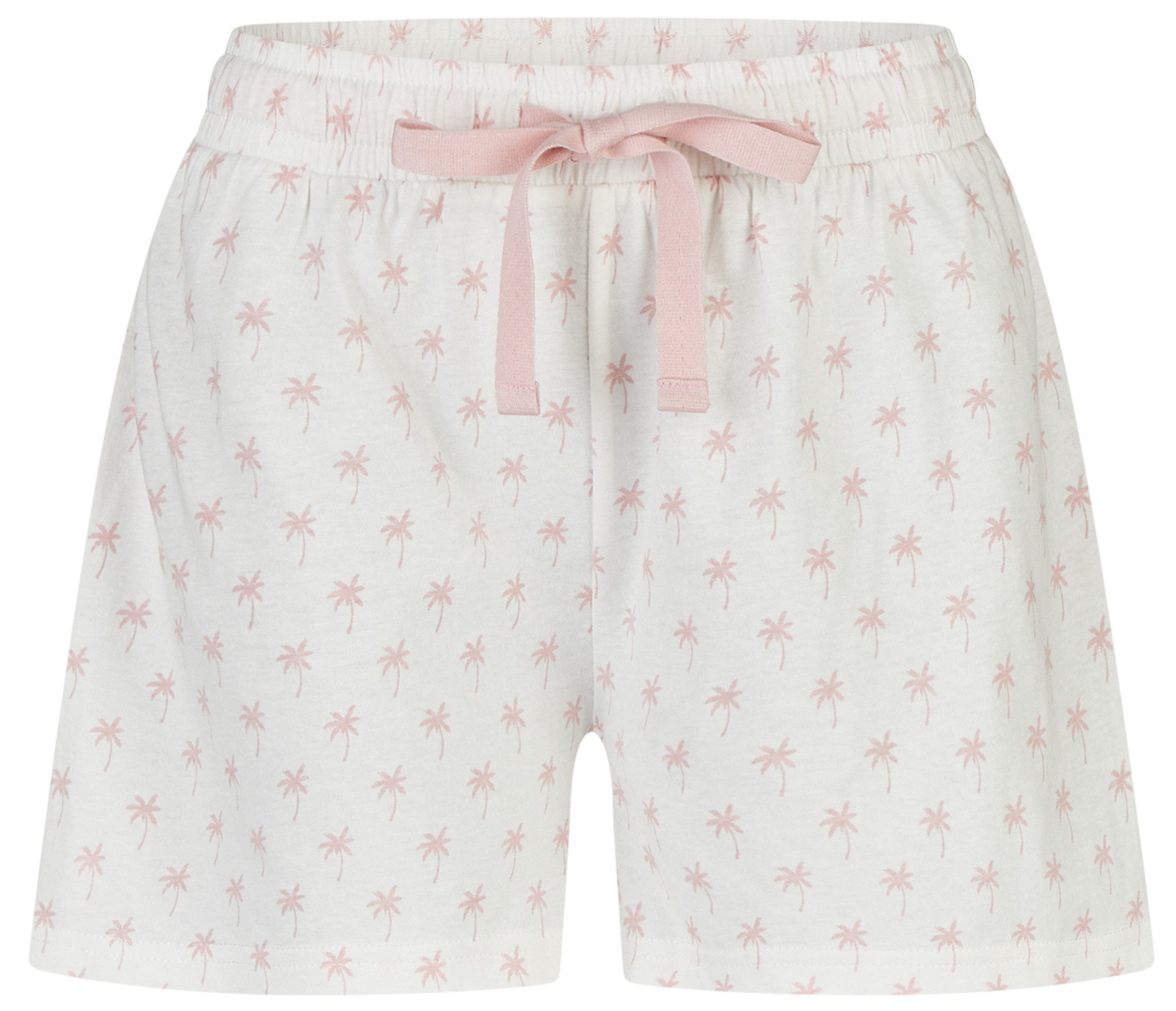 By Louise Pyjamahose Lace Luxury (1-tlg., 1-teilig) Damen Schlafhose Pyjamahose Shorts kurz Baumwolle