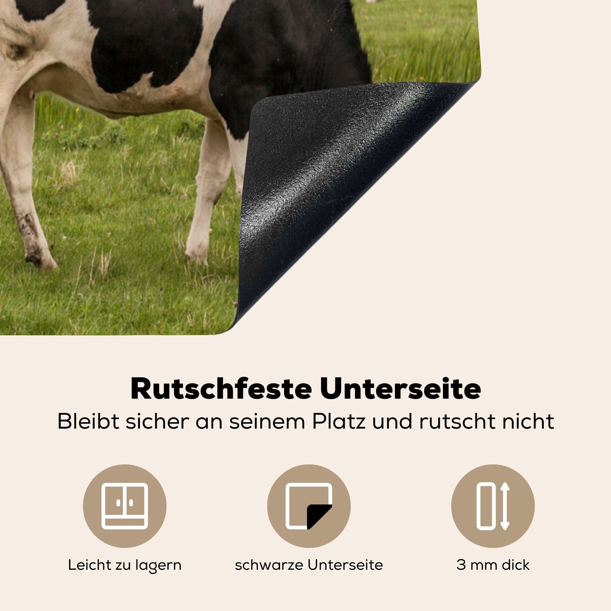 Niederlande, küche Ceranfeldabdeckung, Kühe für 83x51 Vinyl, Arbeitsplatte (1 Herdblende-/Abdeckplatte MuchoWow cm, Mühle - - tlg),