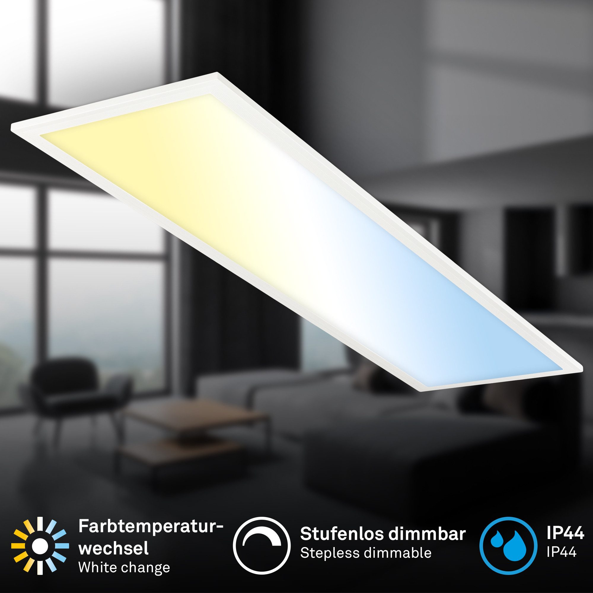 Briloner Leuchten LED Panel SIMPLE, CCT, LED fest integriert, Tageslichtweiß, Neutralweiß