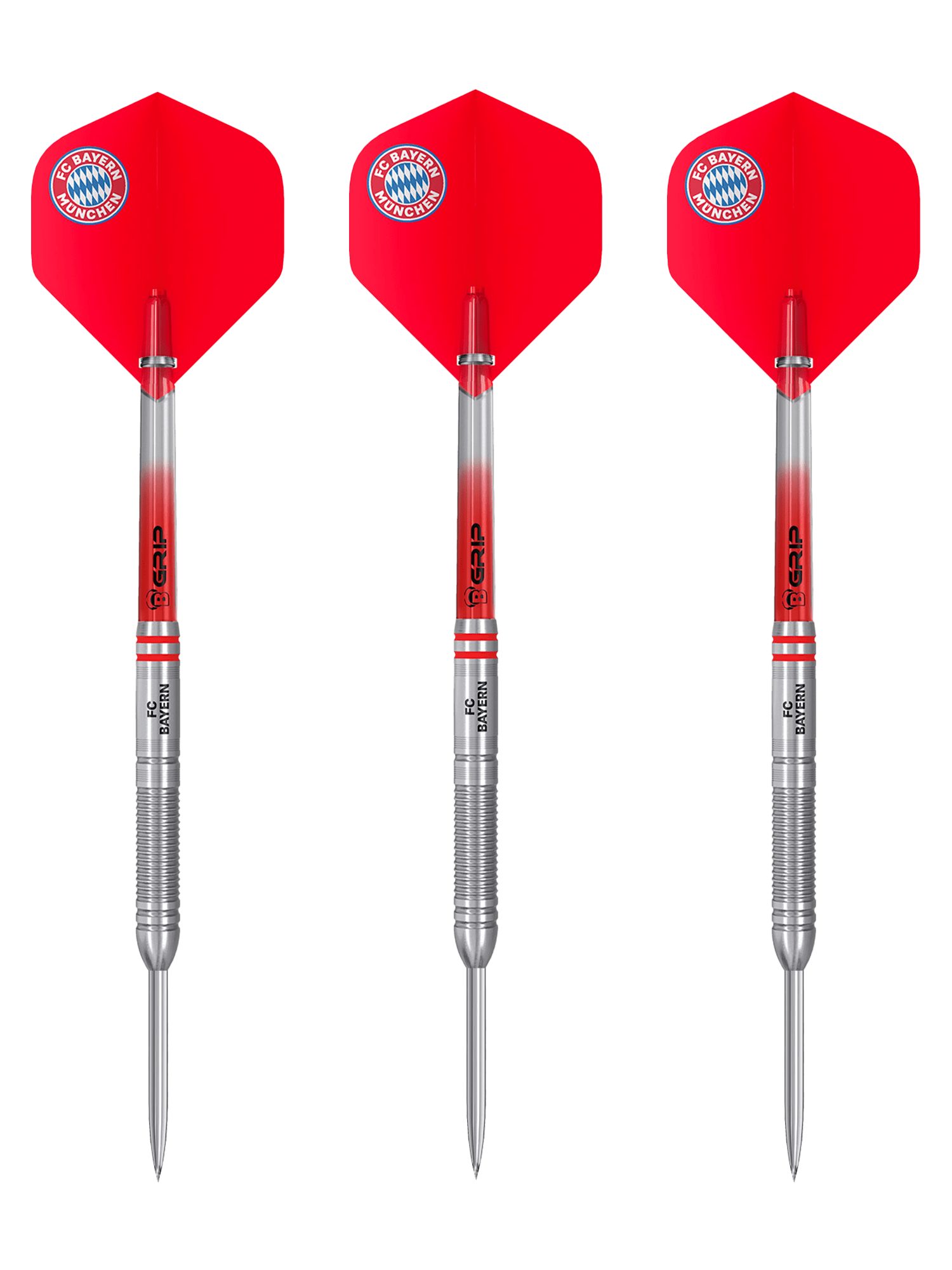BULL'S Fußballtor FC Bayern München I Steeldarts Tungsten 24 g I Rot