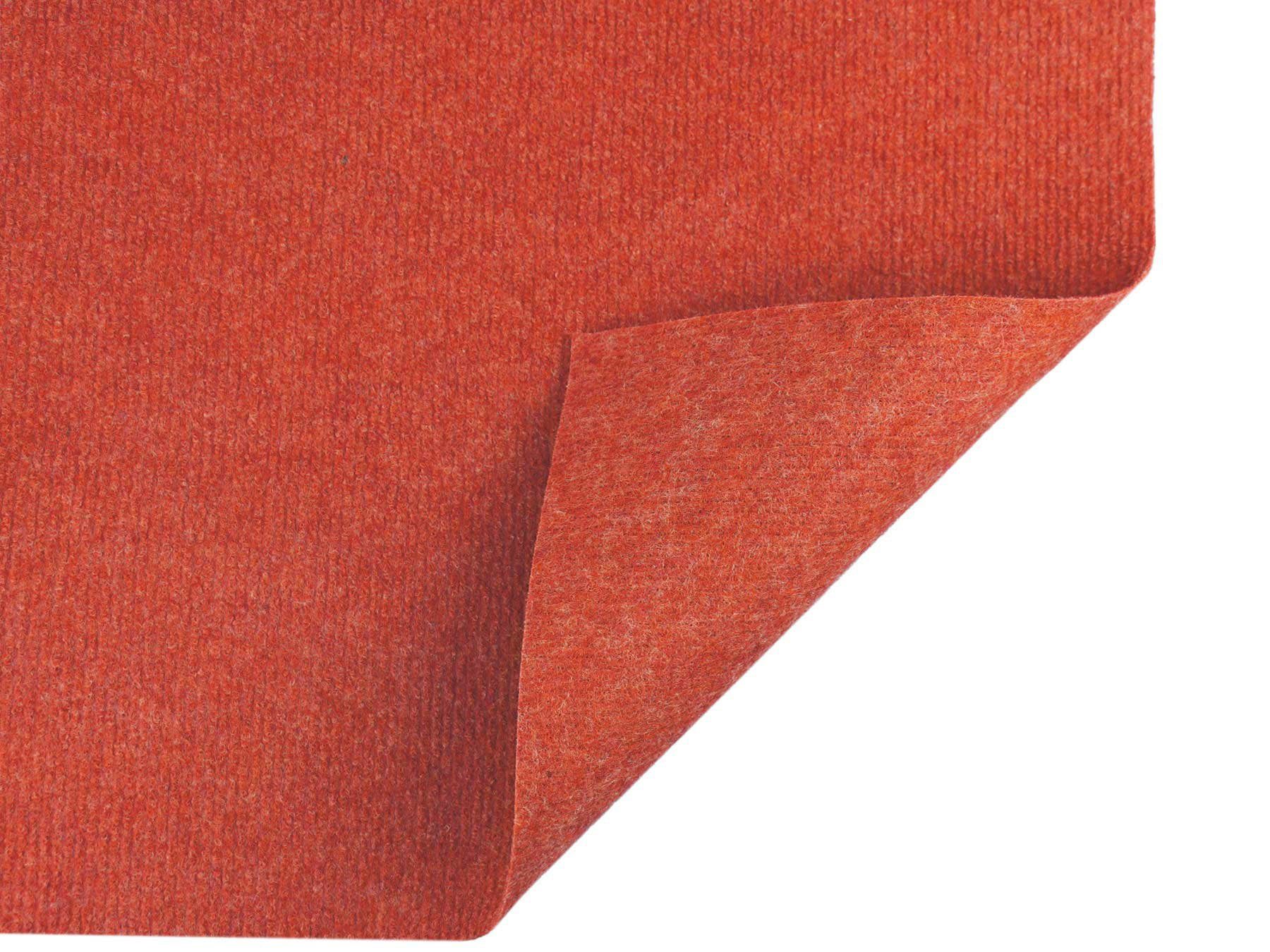 Uni-Farben, in Primaflor-Ideen 2,5 strapazierfähig, rechteckig, Nadelvliesteppich Textil, Teppich, MALTA, mm, hellrot Nadelvlies Kurzflor Höhe:
