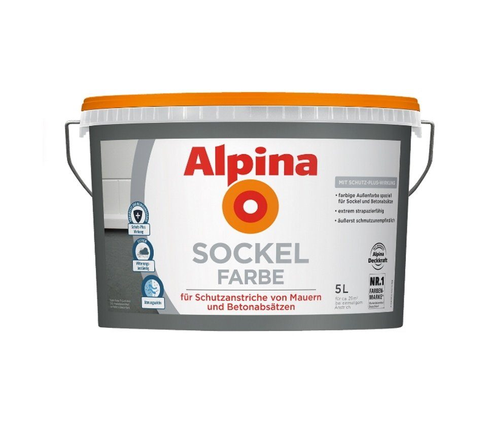 Alpina Sockelfarbe 5 Liter Schiefer Matt