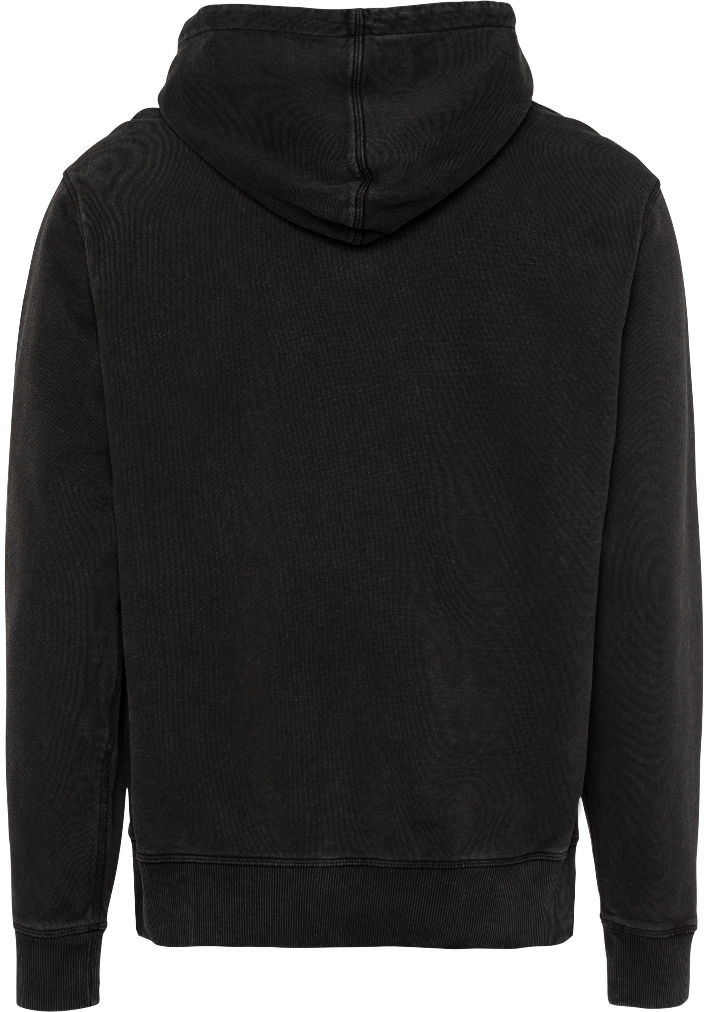 BOSS ORANGE Kapuzensweatshirt black002 seitlichen mit Rippeinsätzen (1-tlg)