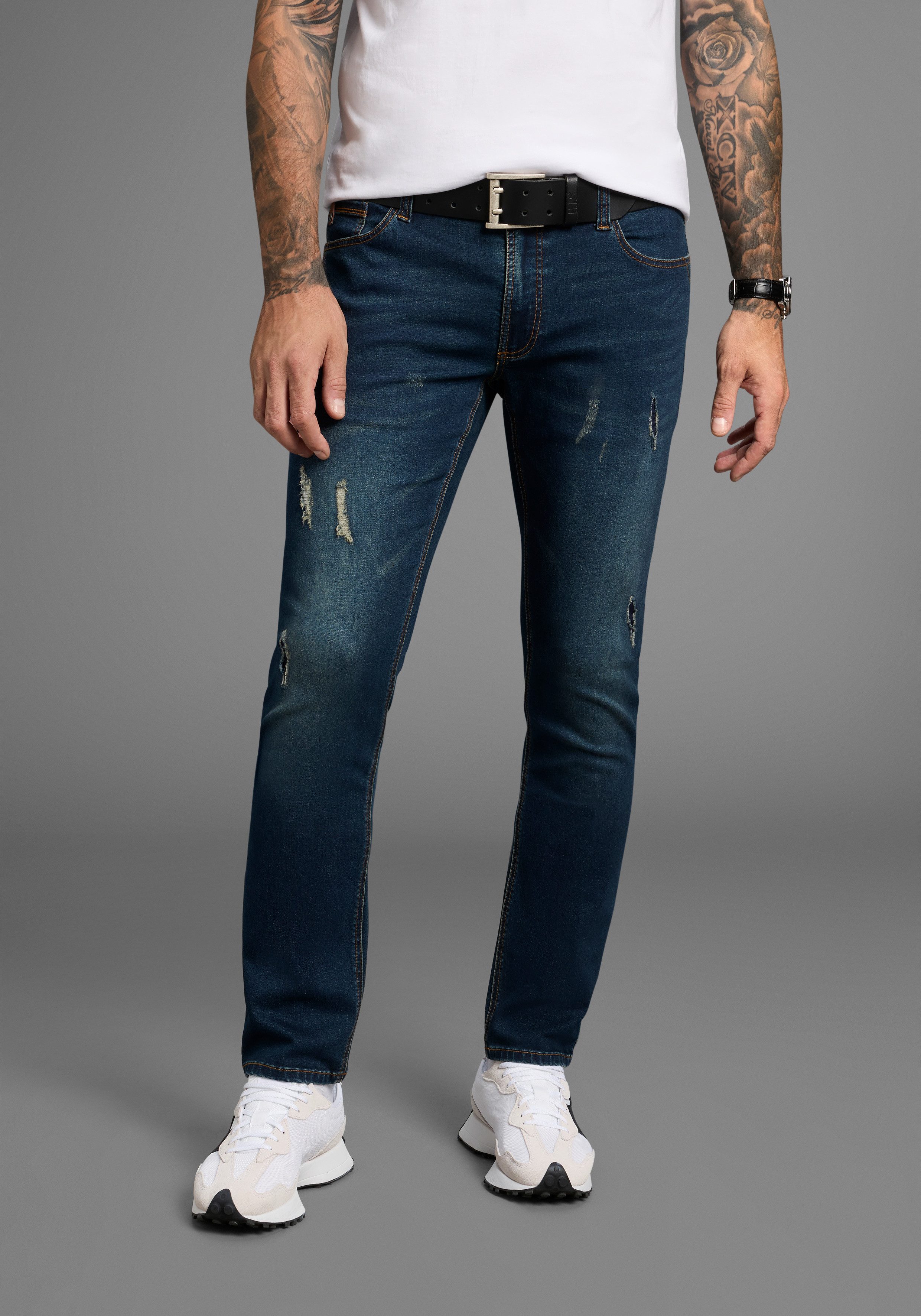 Bruno Banani Slim-fit-Jeans Grady schmale Beinform, niedrige Leibhöhe, mit günstig online kaufen