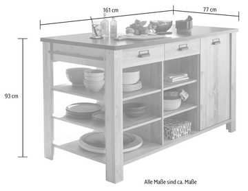 Home affaire Küche Sherwood, Breite 400 cm, ohne E-Geräte