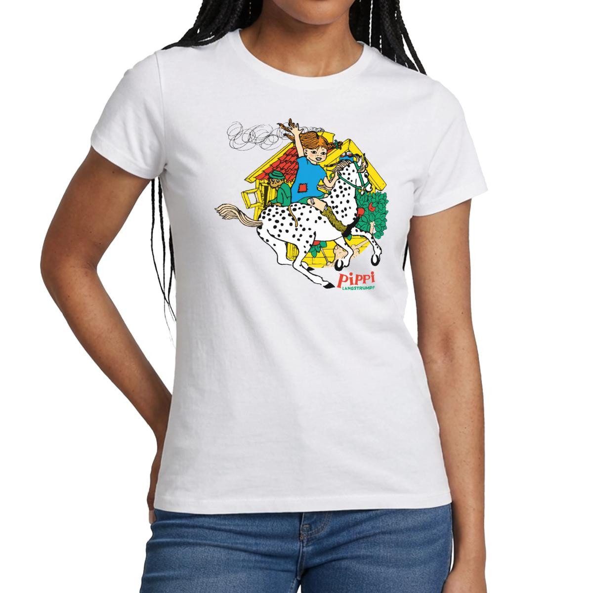 T-Shirt Pippi Langstrumpf Herr Nilsson Und Kleiner Onkel Frauen T-Shirt