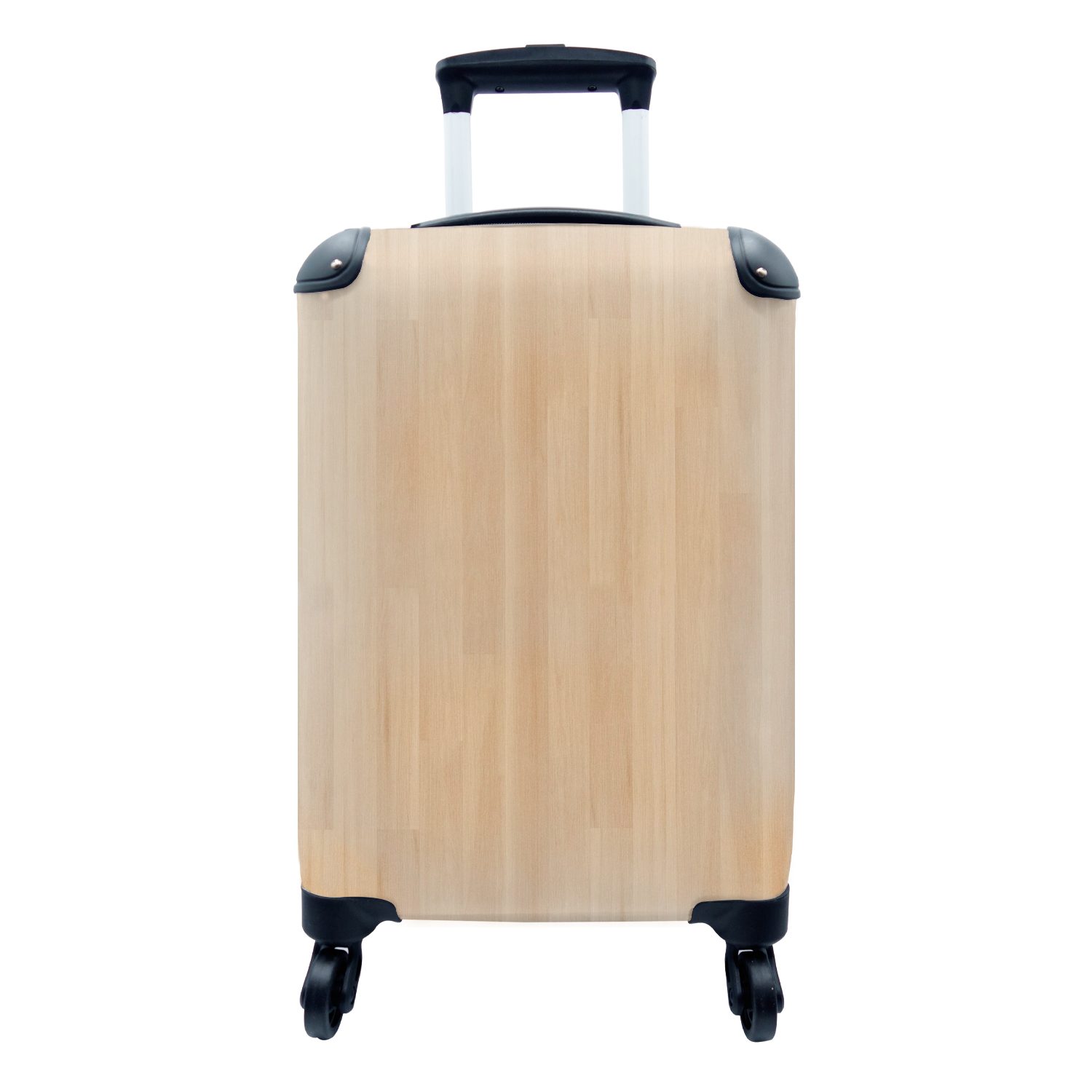 MuchoWow Handgepäckkoffer Natürlich - Holz - Regal - Muster, 4 Rollen, Reisetasche mit rollen, Handgepäck für Ferien, Trolley, Reisekoffer