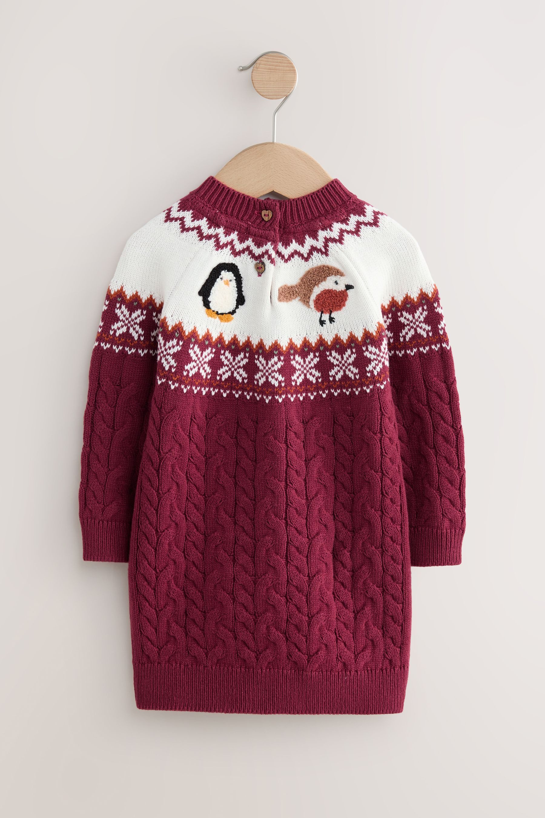 Next Norwegerpullover Pulloverkleid mit weihnachtlichem Fairisle-Muster günstig online kaufen