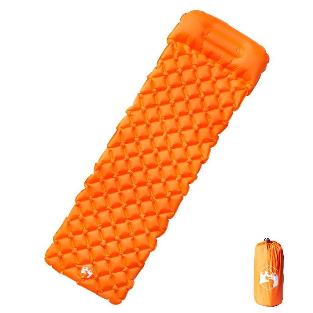 Isomatte Aufblasbare Isomatte mit Kissen Orange