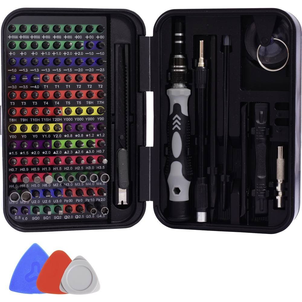 Quadrios Schraubendreher Feinmechaniker Set 132 Teile/Funktionen 22T020