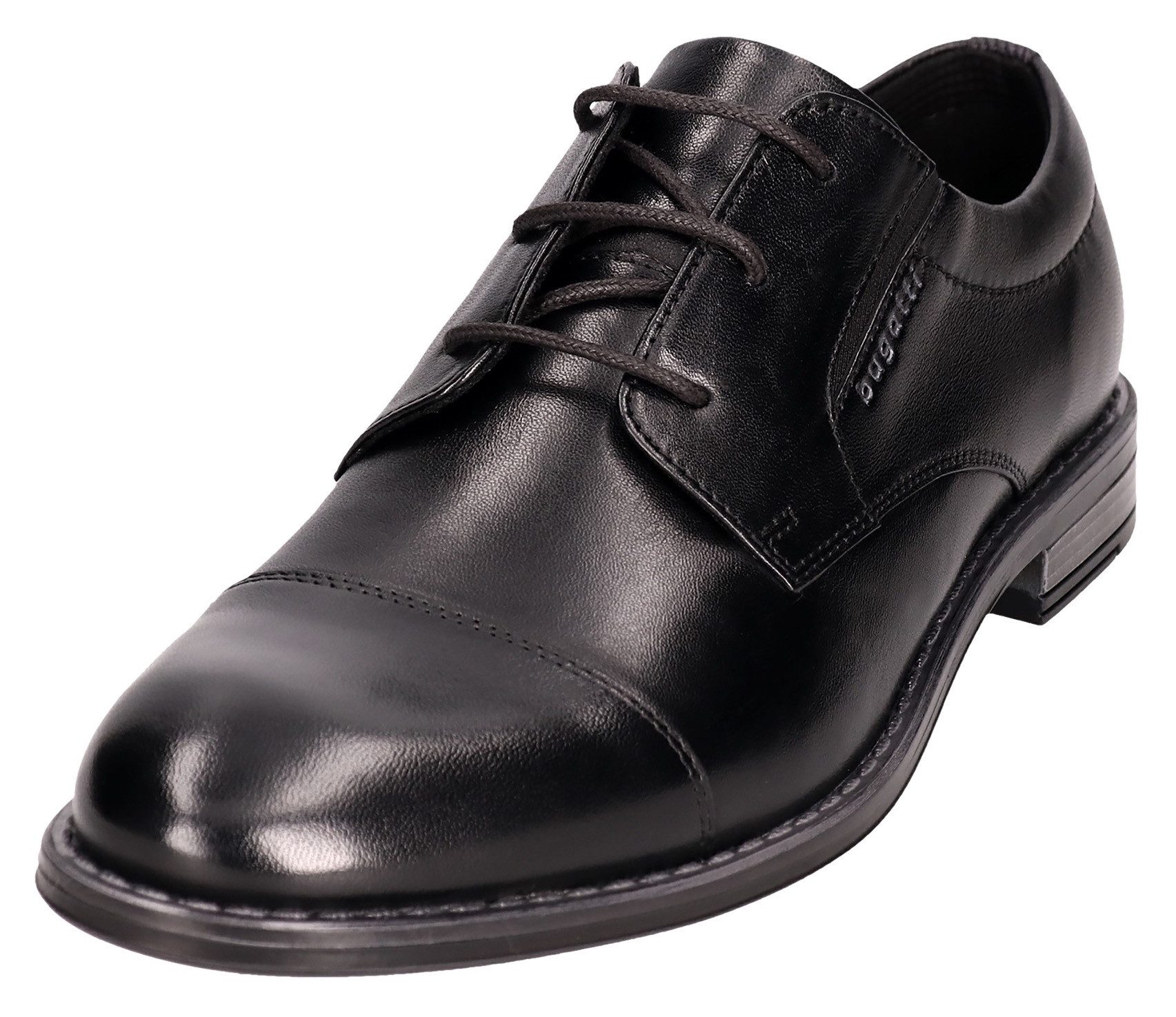 bugatti Schnürschuh, Blockabsatz, Abendschuh, Festtagsschuh, Businessschuh, Logoprägung
