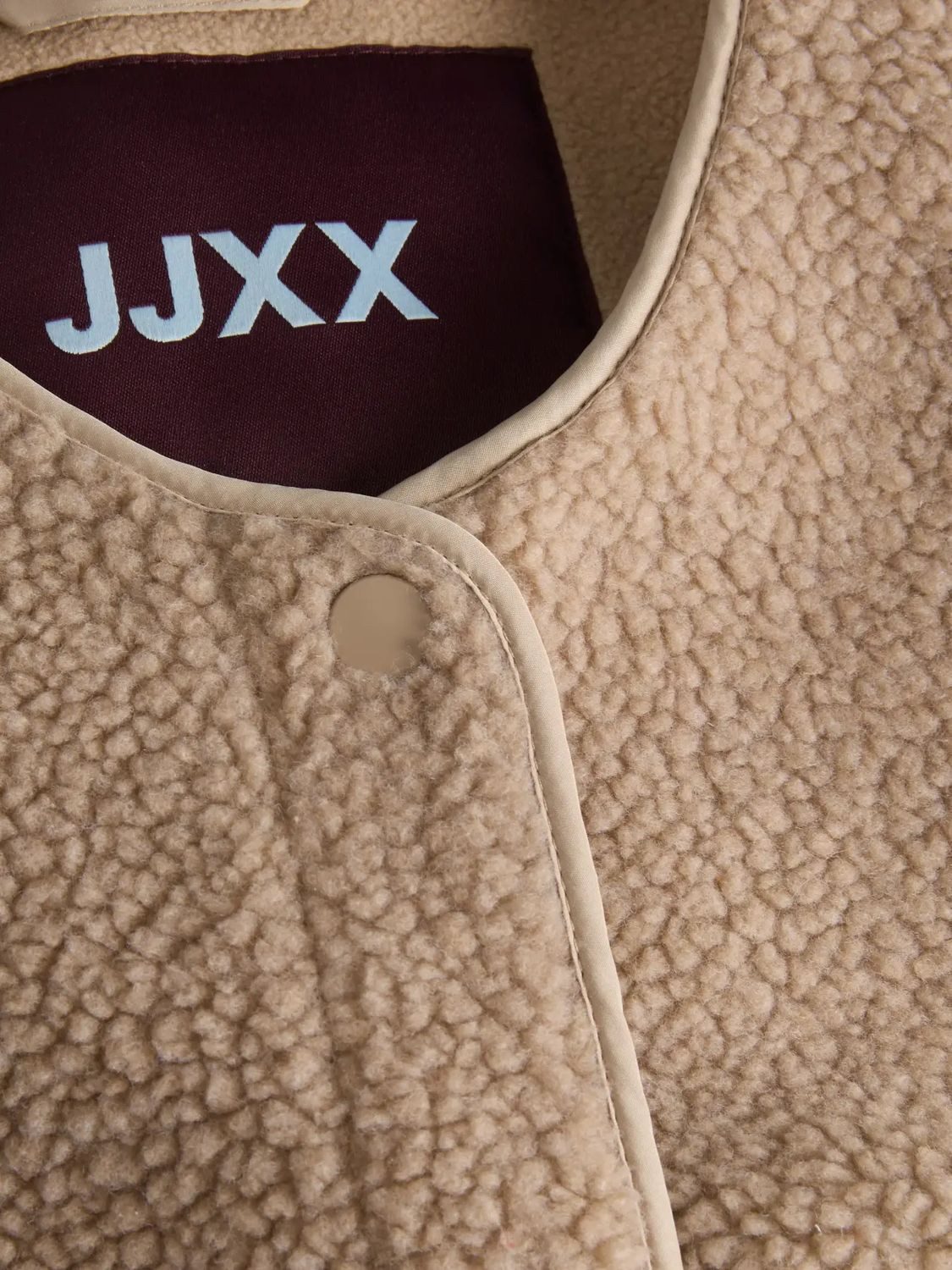 JJXX Plüschweste JXVERA (1-tlg) für einen lässigen Look in unifarben oder mit Leopardenmuster