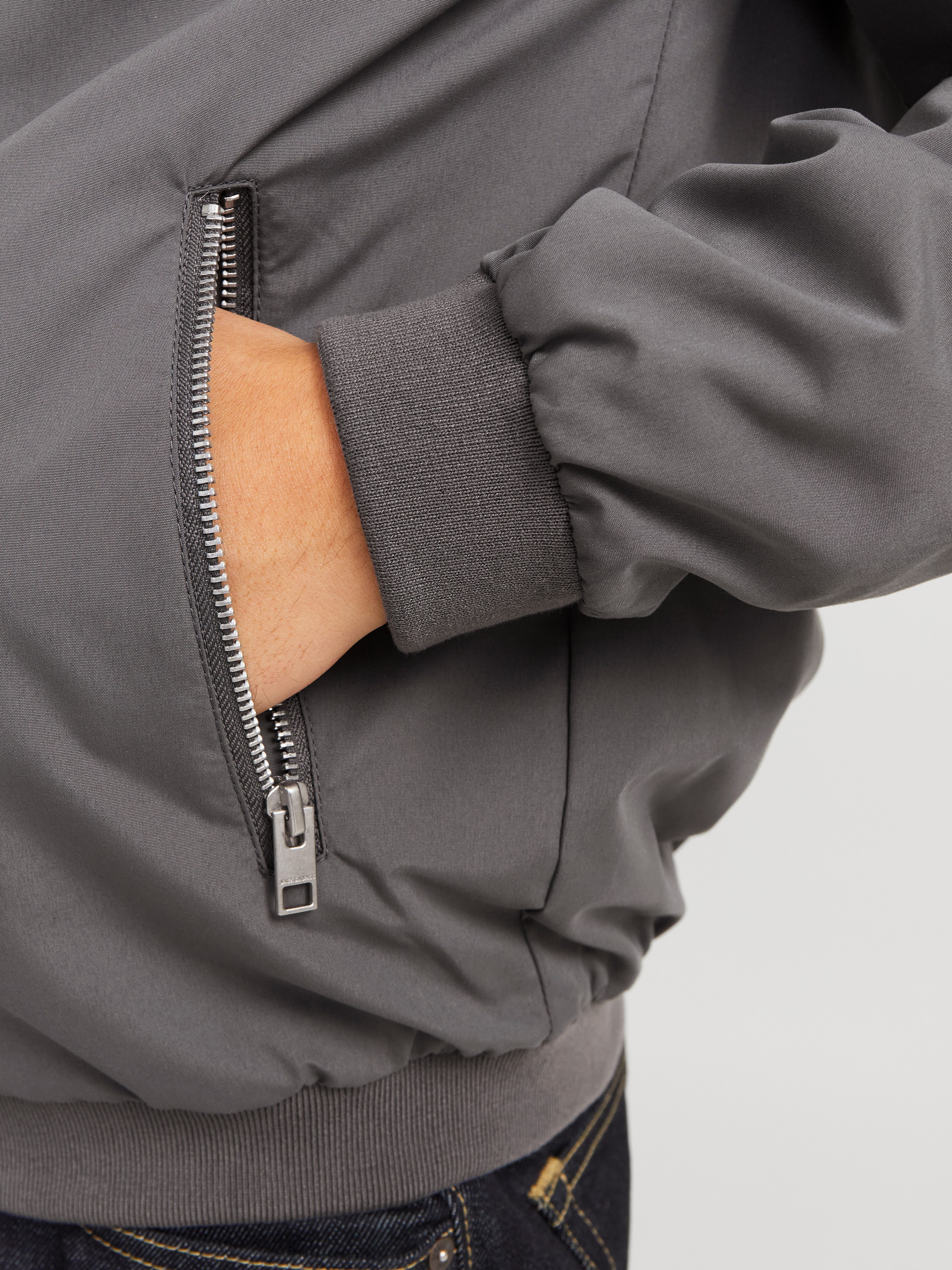 Jack & Jones Blouson JJERUSH mit Stehkragen und Reißverschlusstaschen unifarben, modisch, regular fit, Polyester