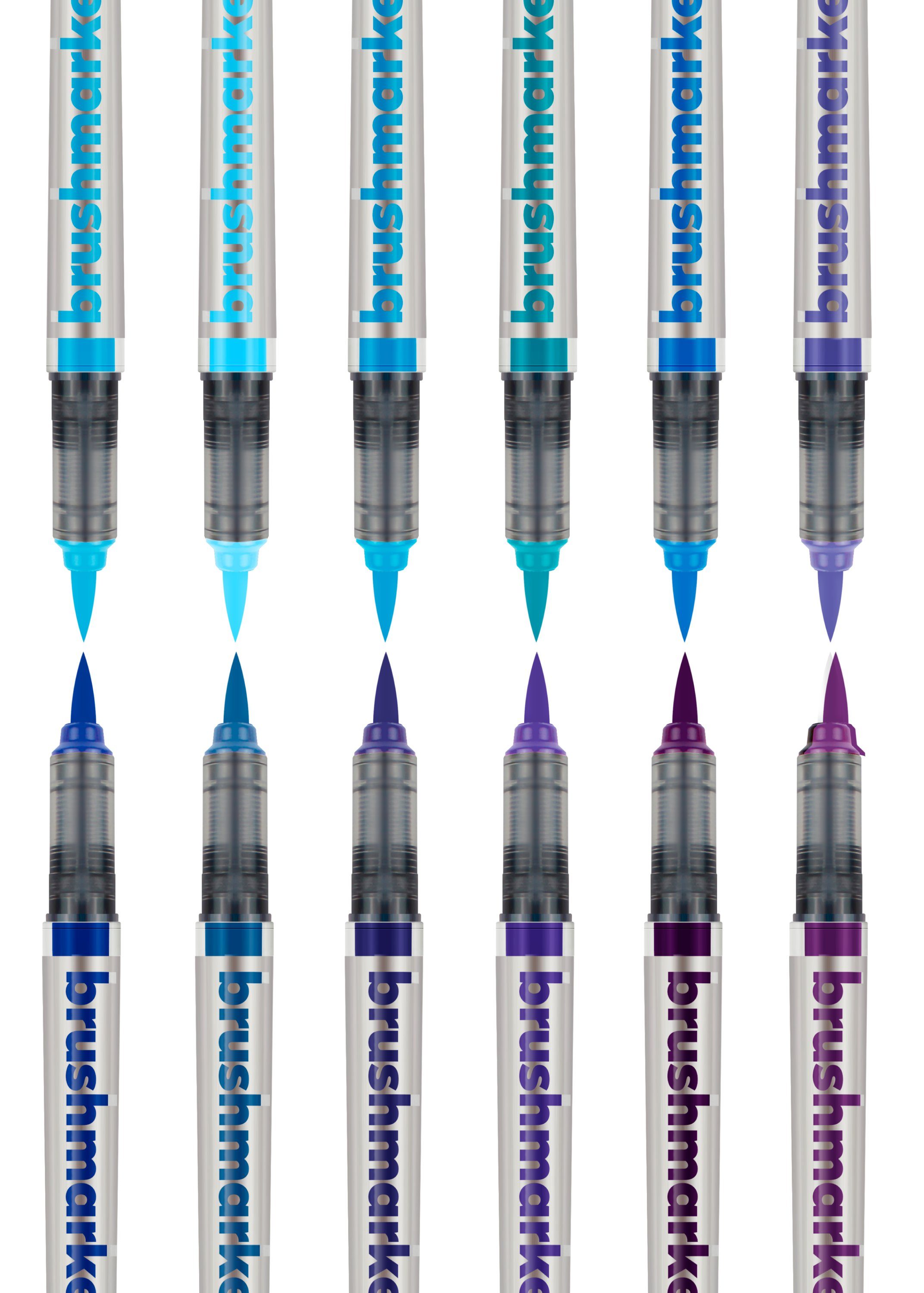 karin Pinselstift Brushmarker PRO Set, 12 Farben Blau